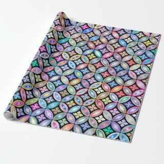 Elegant Colorful Abstract Stained Glass Pattern