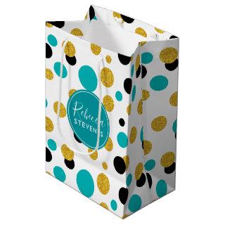 Elegant Colorful Dots Pattern Medium Gift Bag