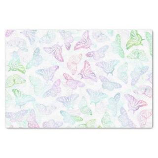Elegant Colorful Glitter Butterfly Design Tissue Paper