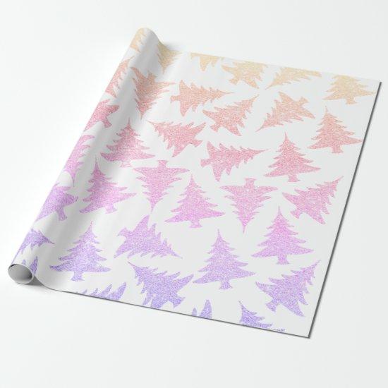 Elegant Colorful Holographic Christmas Pattern
