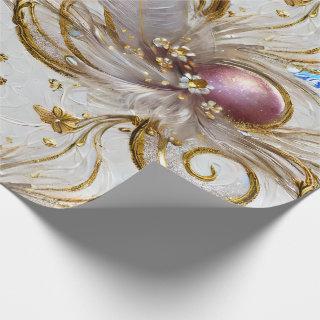 Elegant Colorful Silvery Golden Feathers