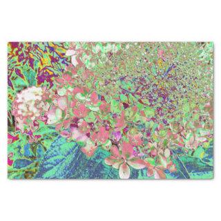 Elegant Coral and Chartreuse Limelight Hydrangea Tissue Paper