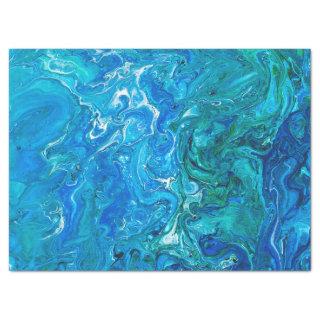 Elegant Crazy Lace Agate 2 - Blue Aqua Tissue Paper