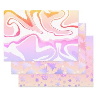 Elegant Cute Holographic Christmas Patterns   Sheets