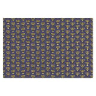 Elegant Dark Blue | Chanukah Hanukkiyah | MENORAH Tissue Paper