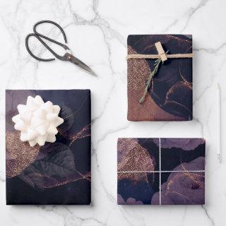 Elegant Dark Boho Floral Purple Fantasy Botanical  Sheets