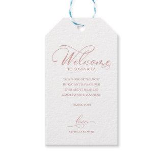 Elegant Destination Wedding Welcome Thank You Gift Tags