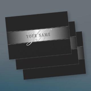 Elegant Editable Monogram Script Writing | Black  Sheets