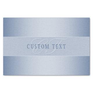 Elegant Editable Monogram Script Writing | Blue Tissue Paper