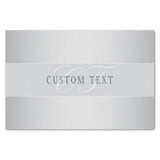 Elegant Editable Monogram Script Writing | Grey Tissue Paper