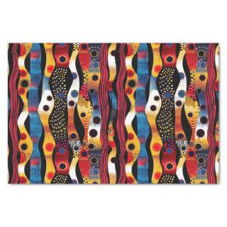 Elegant Ethnic African Pattern with Bold Colors Tissue Paper