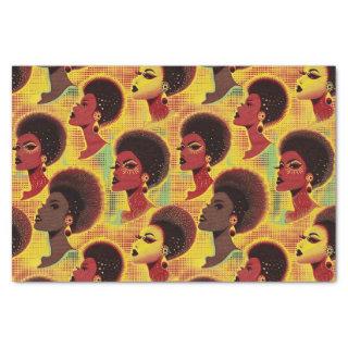 Elegant Ethnic African Woman Pattern in Rich Color Tissue Paper