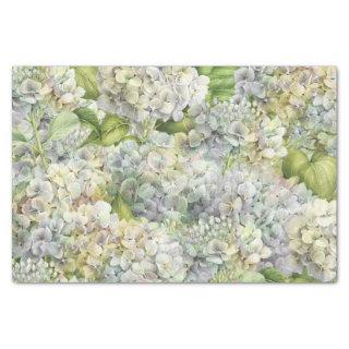 Elegant Faded Hydrangea Floral Pattern Decoupage Tissue Paper