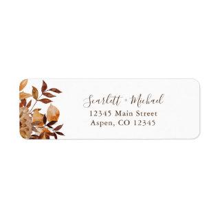 Elegant Fall Wedding Return Address Label