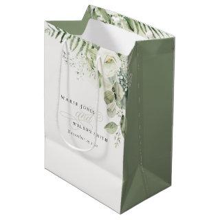 Elegant Fern Eucalyptus Greenery Foliage Wedding Medium Gift Bag