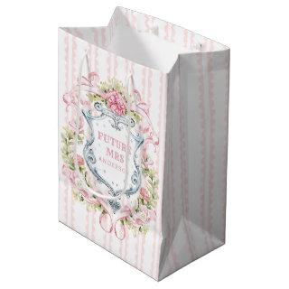 Elegant Floral Crest | Future Mrs Medium Gift Bag