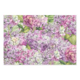 Elegant Floral Lavender Pink Hydrangea Pattern  Sheets