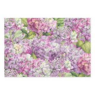Elegant Floral Lavender Pink Hydrangea Pattern  Sheets