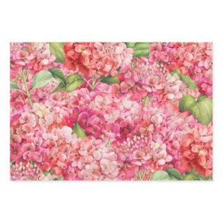 Elegant Floral Pink Hydrangea Pattern  Sheets