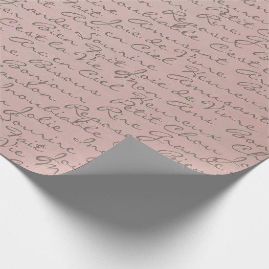 Elegant French Script Decoupage