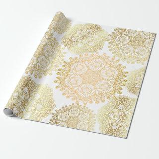 Elegant Gold And White Mandala Pattern