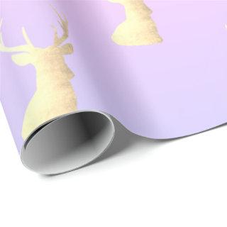 Elegant gold Christmas reindeer pattern