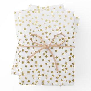 Elegant Gold Confetti Pattern Wedding  Sheets