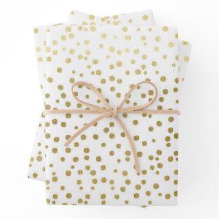 Elegant Gold Confetti Pattern Wedding  Sheets