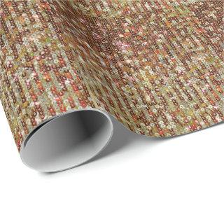 Elegant Gold copper sparkling sequin pattern