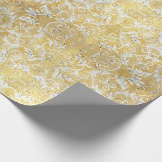 Elegant Gold Damask Pattern