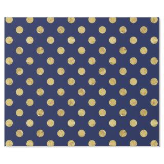 Elegant Gold Foil Polka Dot Pattern - Gold & Blue