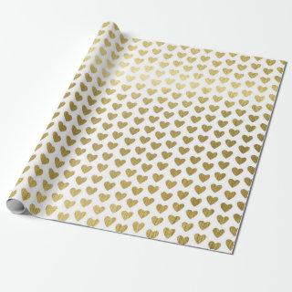 Elegant Gold Hearts Pattern Wedding