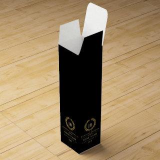 Elegant Gold Laurel Wreath Wine Box