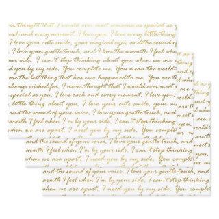 Elegant Gold Love Modern Script Typography Wedding  Sheets