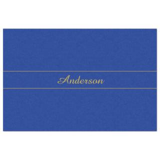 Elegant Gold Script on Navy Blue Background Tissue Paper