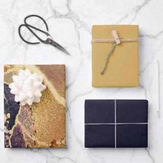 Elegant Gold Tan Purple Abstract   Sheets