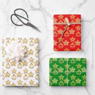 Elegant Golden Christmas Pattern  Sheets