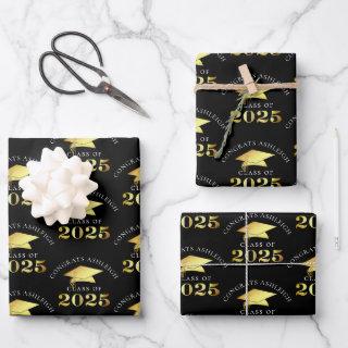 Elegant Graduation 2025 Faux Gold Foil Your Color  Sheets