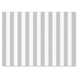 Elegant Gray and White Striped Pattern Tissue Paper