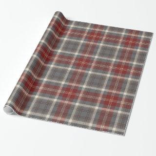 Elegant Gray | Red | Beige Plaid Checkered