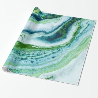 Elegant GREEN BLUE WHITE MARBLE TEXTURE