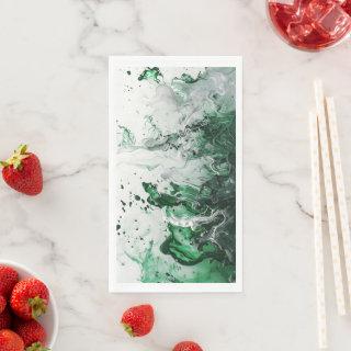 Elegant Green Marble  Paper Guest Towels