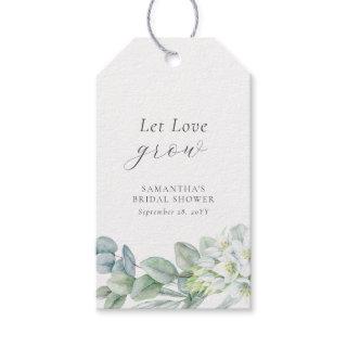 Elegant Greenery Let Love Grow Seed Packet Favors Gift Tags