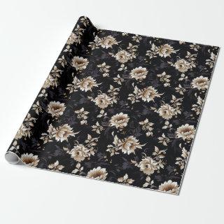 Elegant Harmony: Black and White Floral Delight