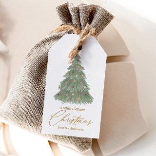 Elegant Holiday Christmas Tree Gift Tags