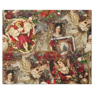 Elegant Ivory & Red Victorian Xmas Large Scale