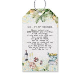 Elegant Lemon Grove Picnic No Wrap Display Shower Gift Tags
