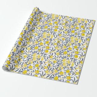 Elegant Lemon vines pattern choose your color