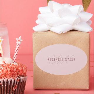 Elegant Looking Monogram | Rose Gold Oval Sticker