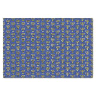 Elegant Mid Blue | Chanukah Hanukkiyah | MENORAH Tissue Paper